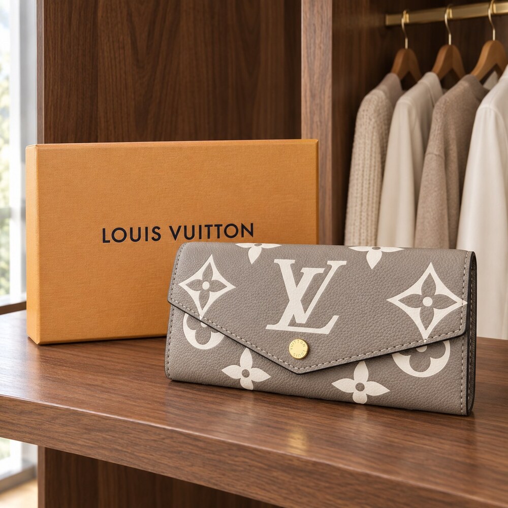 Louis Vuitton Sarah Wallet in Giant Monogram Empreinte Leather - Picture 5 of 6